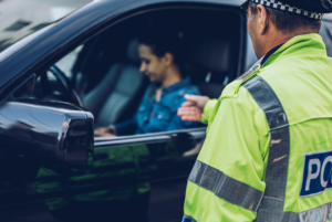 Cannabiskonsum und Autofahren - Polizeikotrolle